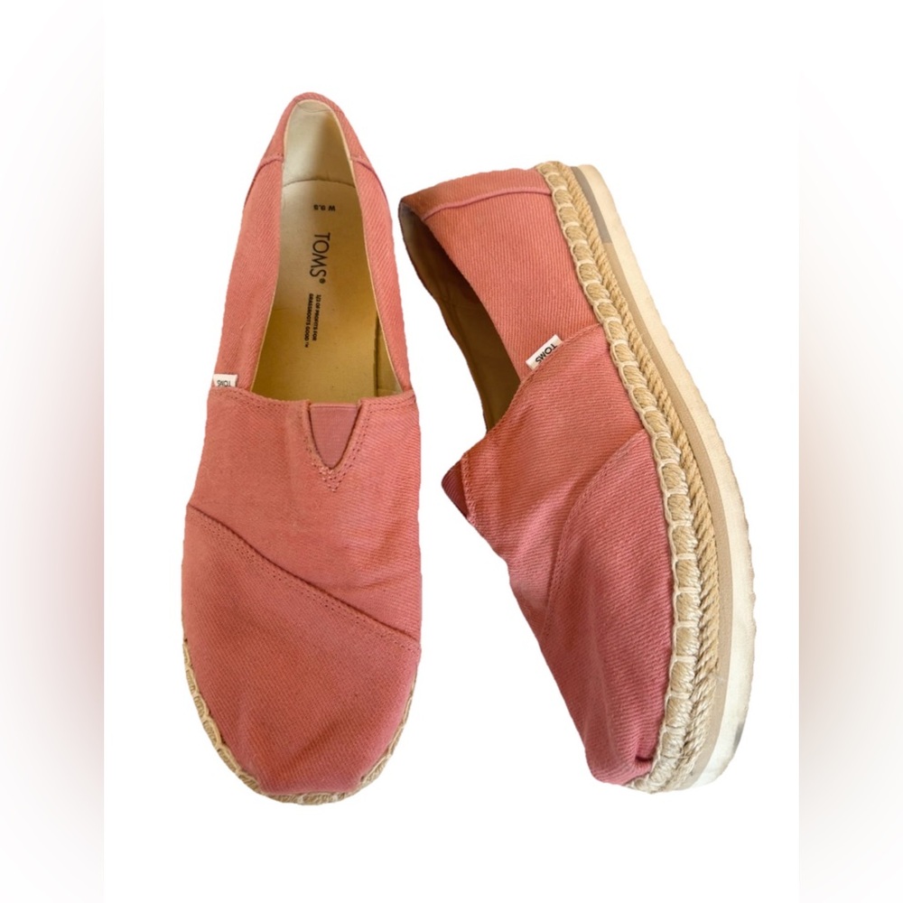 TOMS Coral Canvas Espadrille Slip-On size9.5